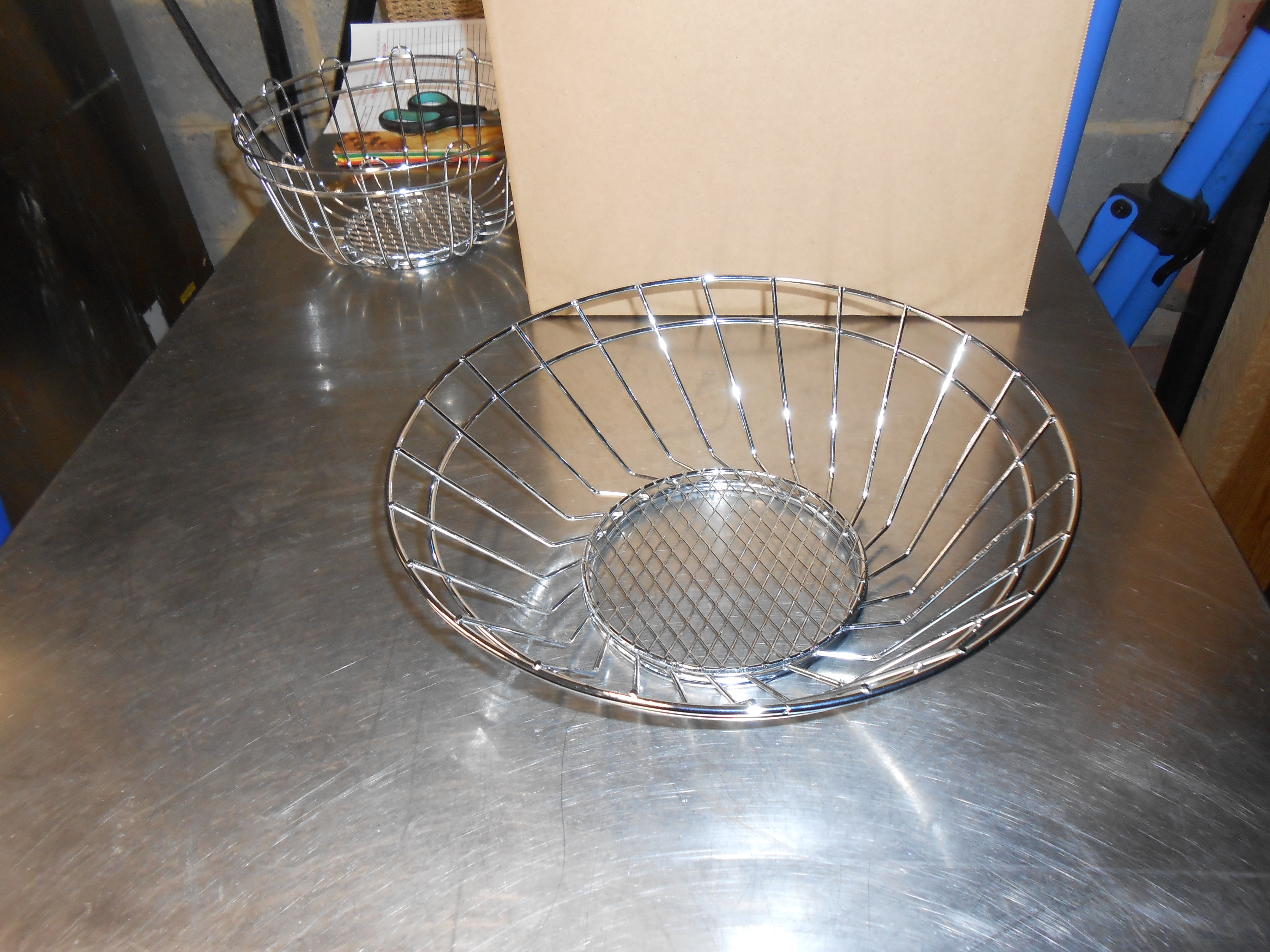 Panier en inox rond 