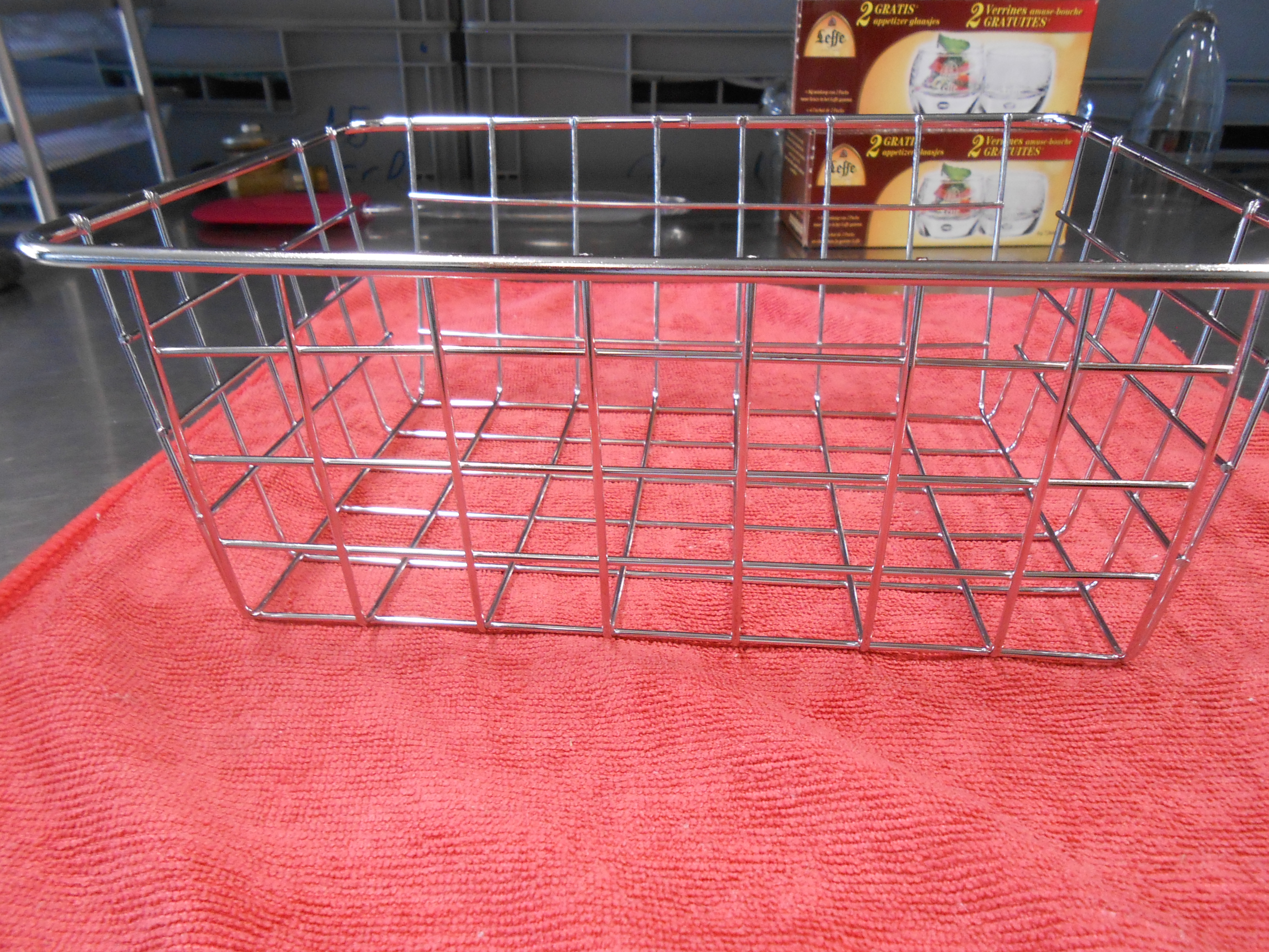 Panier en inox rectangulaire 