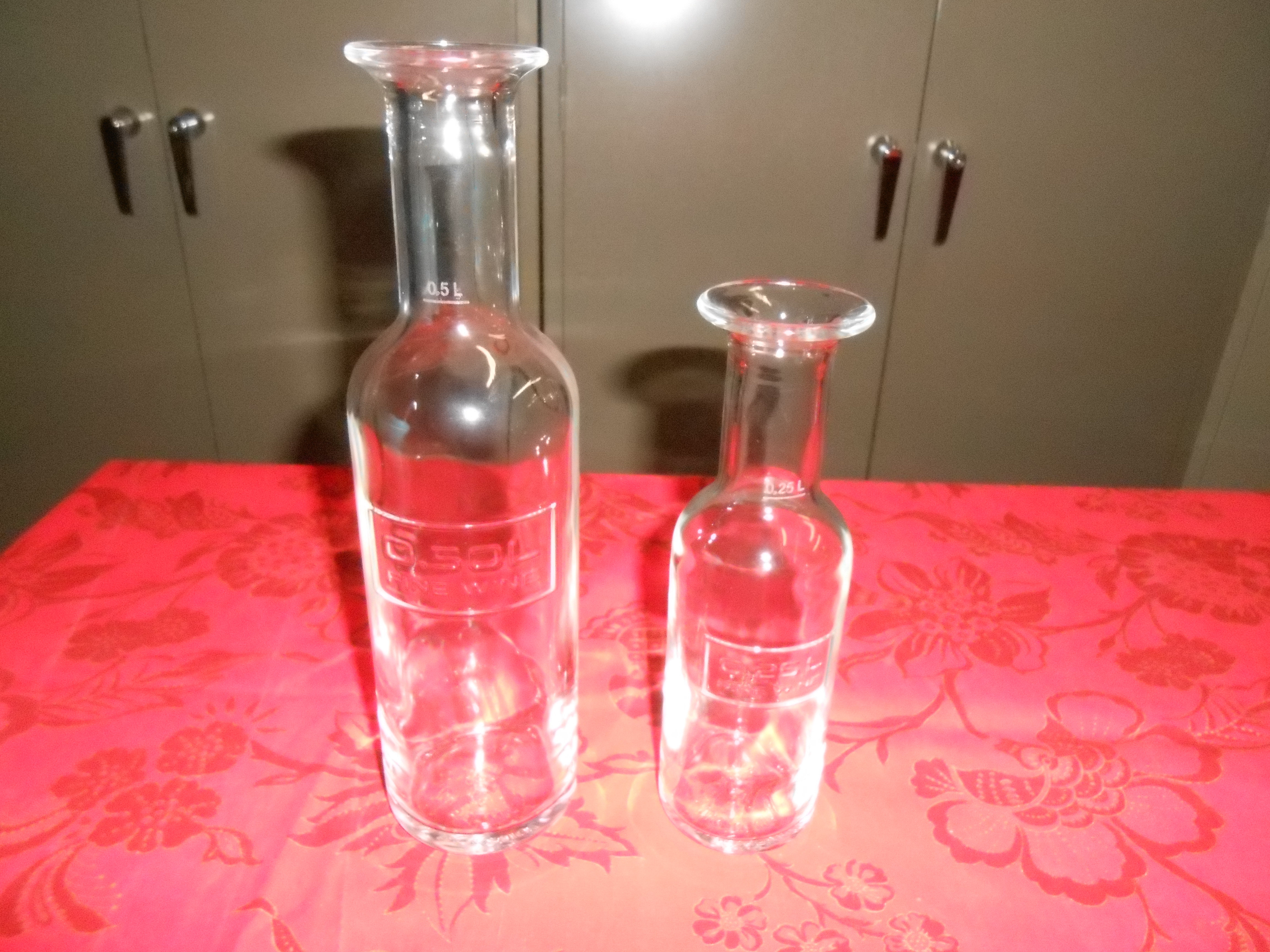 Carafe 1/2 Litre et Carafe 1/4 Litre