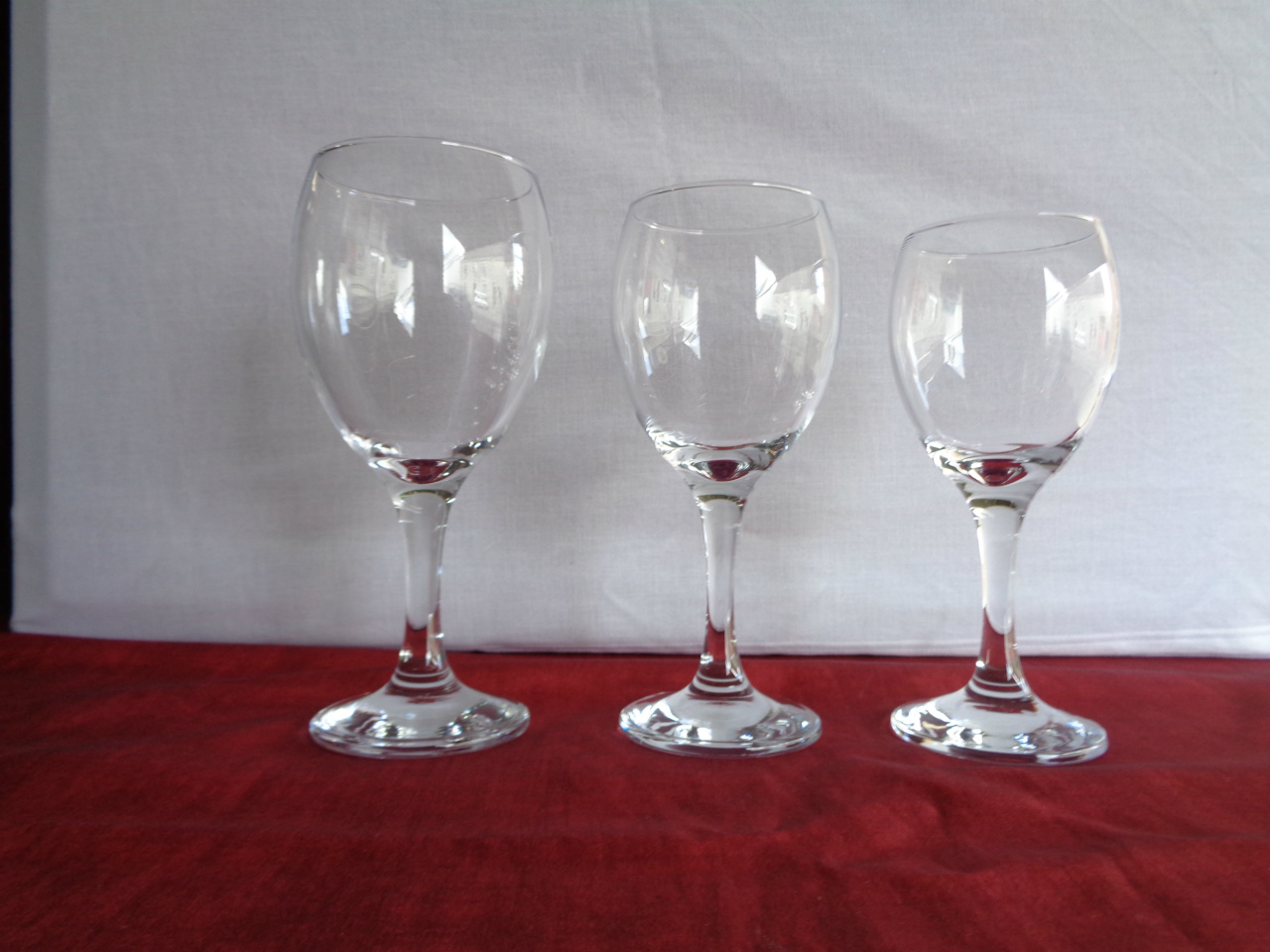 Verre à vin 34cl ,25 cl et 20 cl